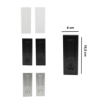 Maniglia Incasso Rettangolare Porta Scorrevole/Battente modello Duplex Nottolino Filo/Svasato Placchetta Copripresa varie finiture | Saletta